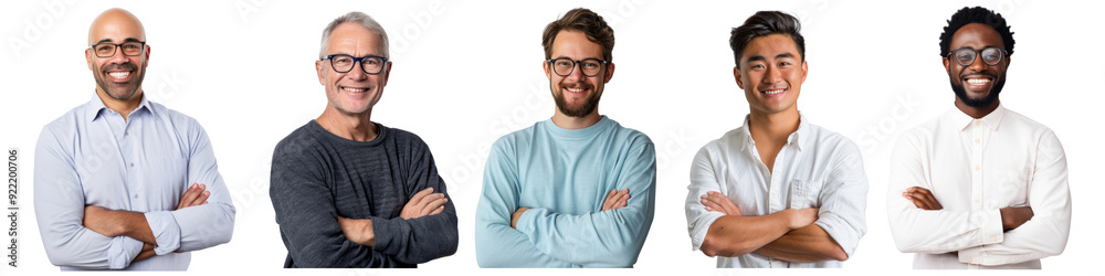 Diversity people arm crossed png cut out element set Diversity people arm crossed png cut out element set