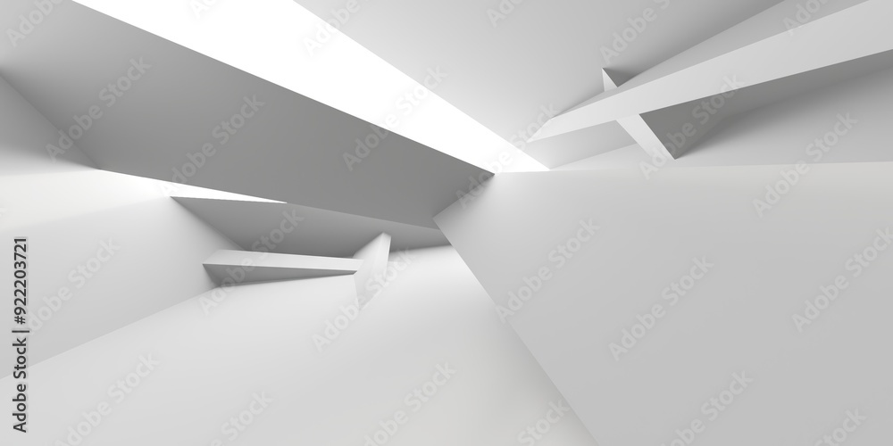 Abstract light corridor interior. Futuristic architecture background Abstract light corridor interior. Futuristic architecture background