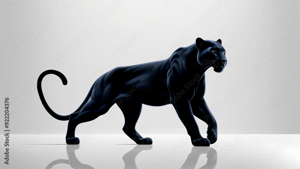 Fototapeta premium black panther stylist design photo