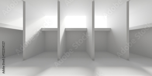 Wallpaper Mural Abstract light corridor interior. Futuristic architecture background Torontodigital.ca