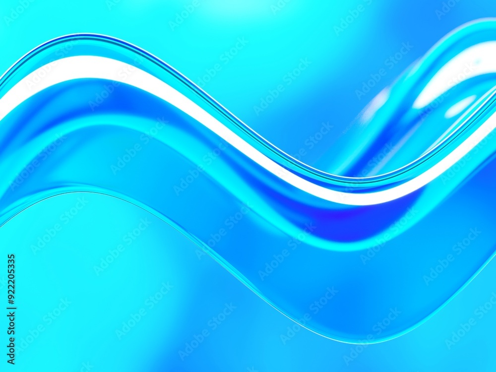 Fototapeta premium Blue waves abstract background texture. Water fluid