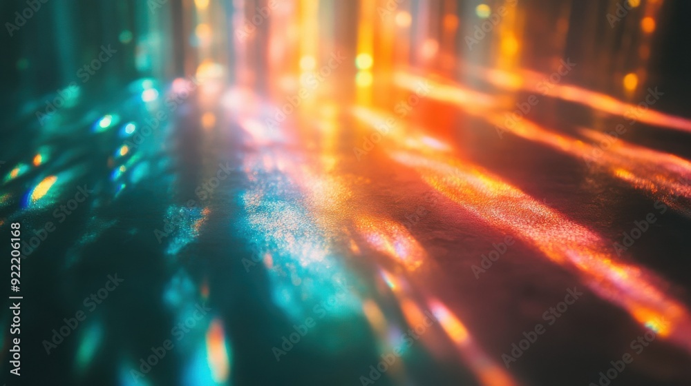 Fototapeta premium Dreamy Abstract Reflections in Colorful Hues and Lights