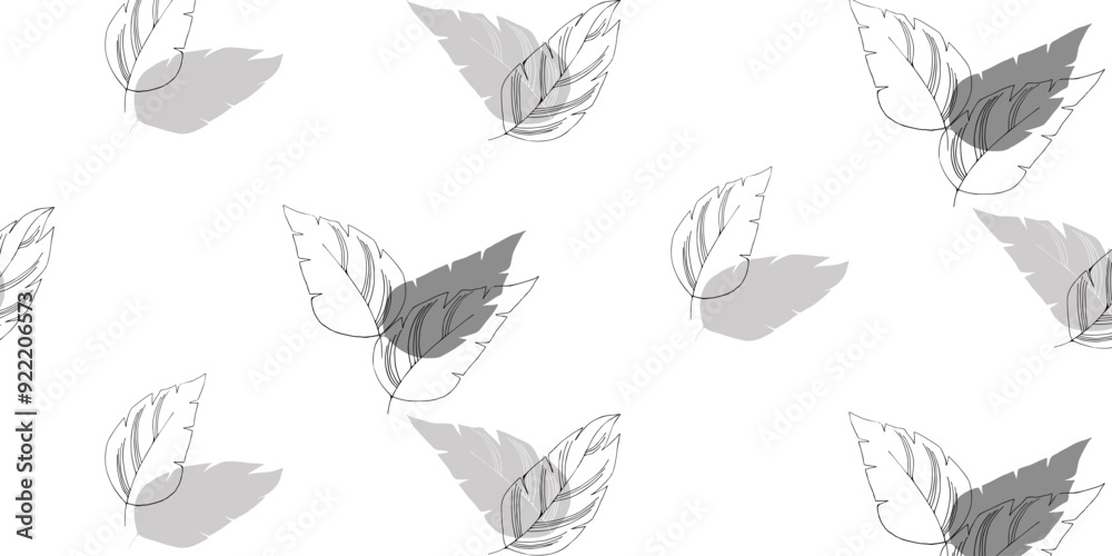 Seamless pattern, leaves, abstract flowers, ornament, texture, contours Seamless pattern, leaves, abstract flowers, ornament, texture, contours
