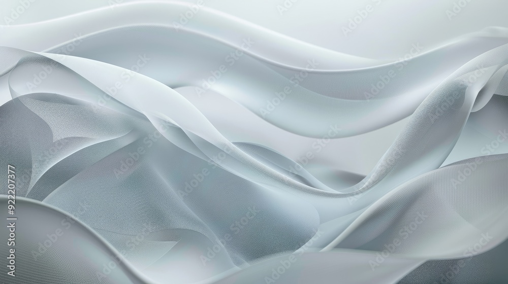 Obraz premium Abstract aesthetic gray waves on white background. Elegant aesthetic abstract wallpaper.