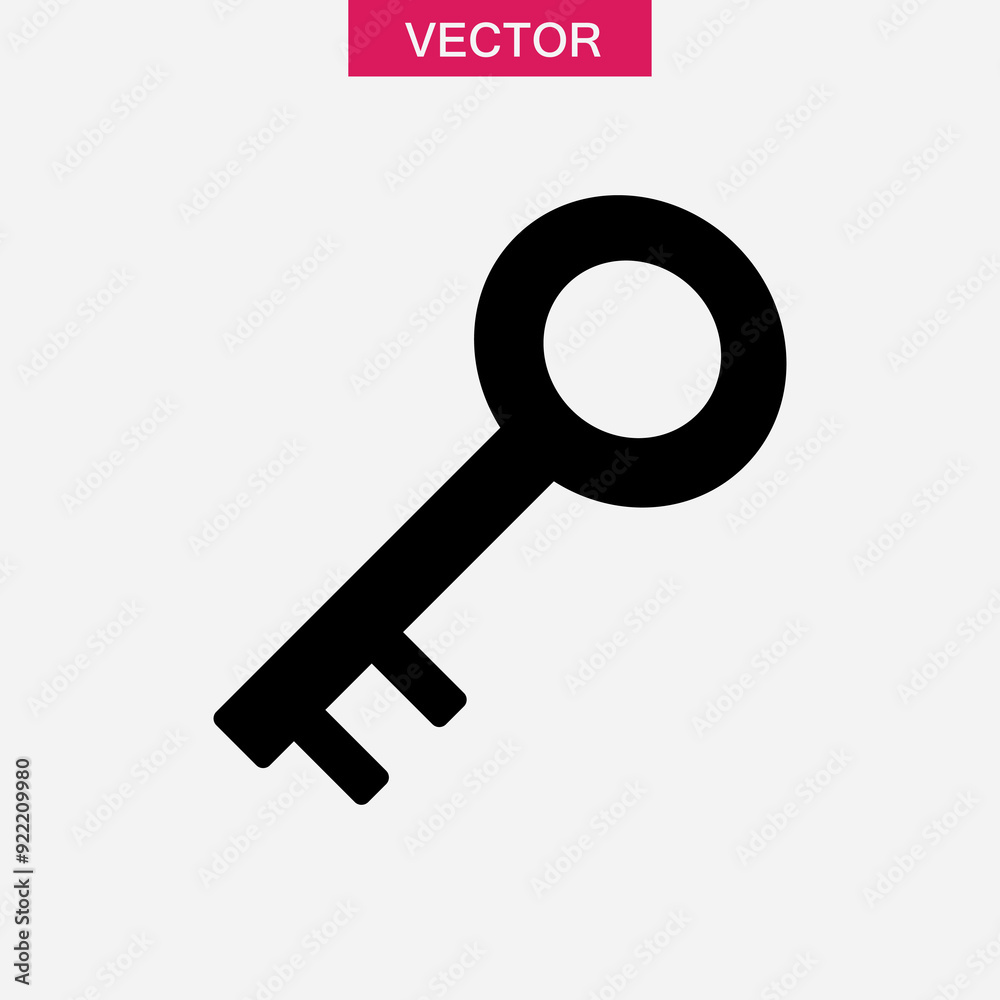 Key icon vector, Vector graphic simple flat illustration for web and app on white background..eps Key icon vector, Vector graphic simple flat illustration for web and app on white background..eps