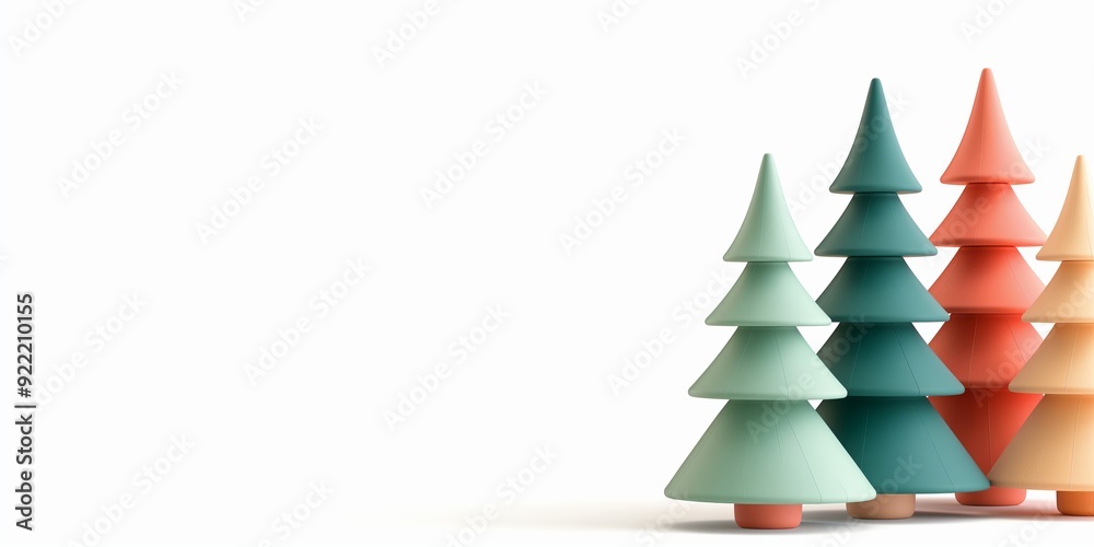 Fototapeta premium Christmas trees shape