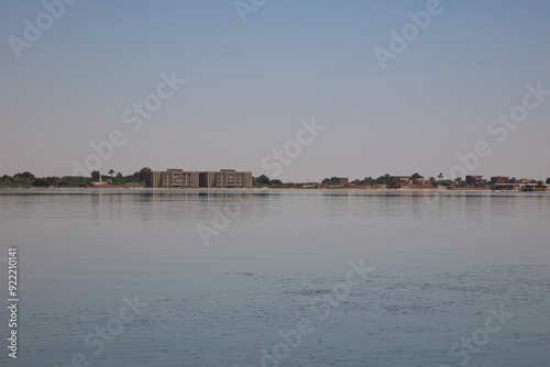 Qarun Lake, Trees, Buildings, Noon