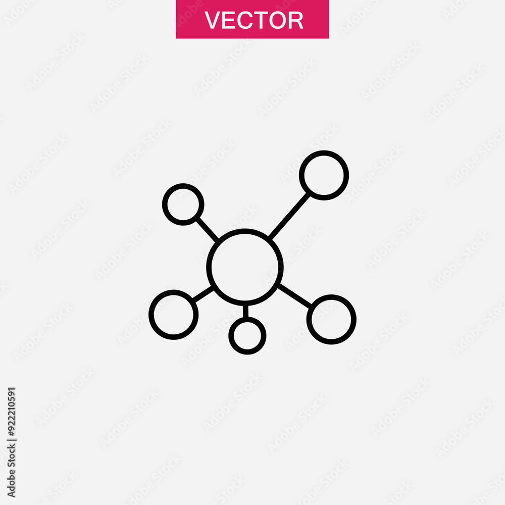 Molecule icon in trendy outline sign, Vector graphic simple illustration for web and app on white background..eps Molecule icon in trendy outline sign, Vector graphic simple illustration for web and app on white background..eps