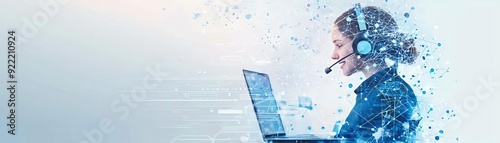 A customer service professional delivering an exceptional support experience through a video call, highlighting clear communication and empathy