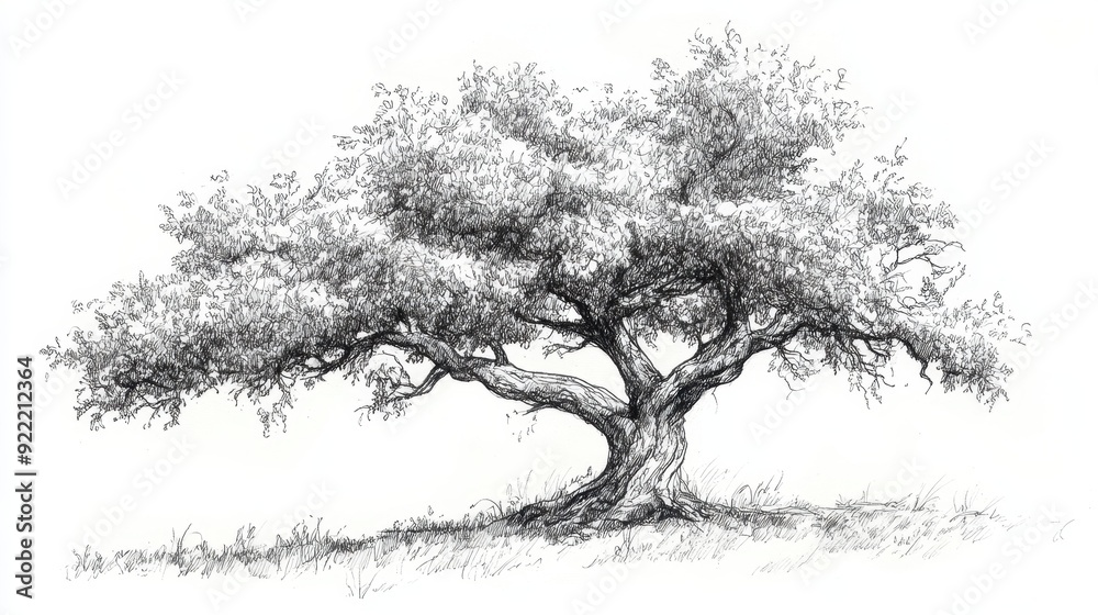 A sketch tree drawing A sketch tree drawing