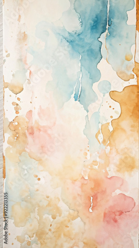 Vintage Watercolor Splash with Retro Brushstrokes