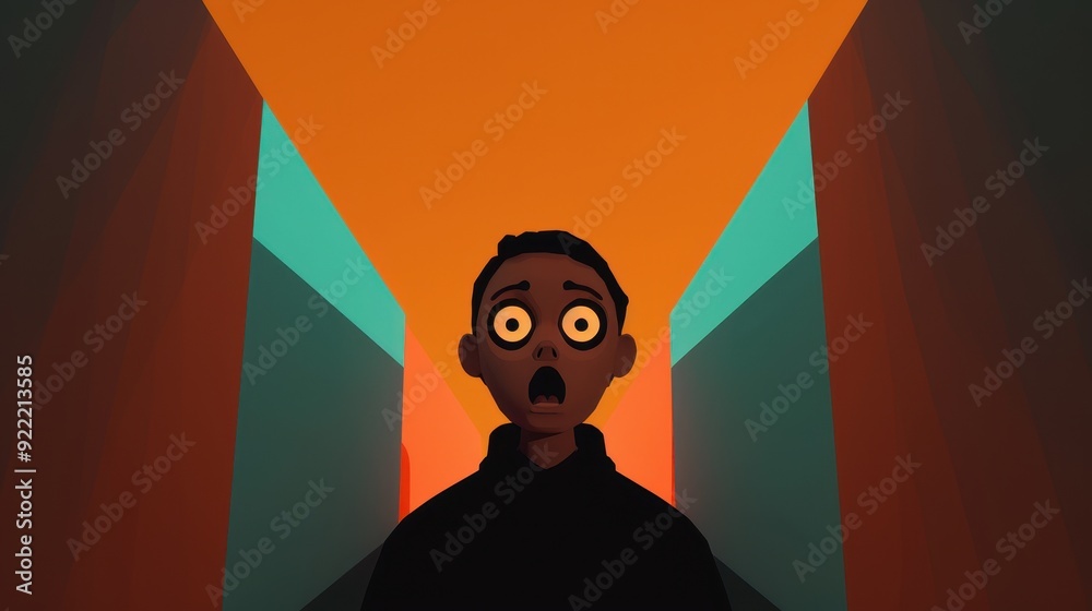 Mystical Discovery: Person with Surprised Expression Finding Hidden ...