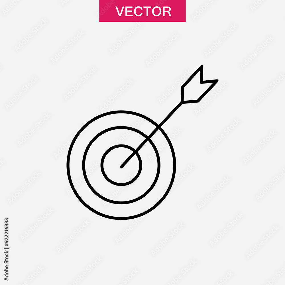 Target icon vector, Target symbol simple flat black illustration for web and app on white background..eps Target icon vector, Target symbol simple flat black illustration for web and app on white background..eps