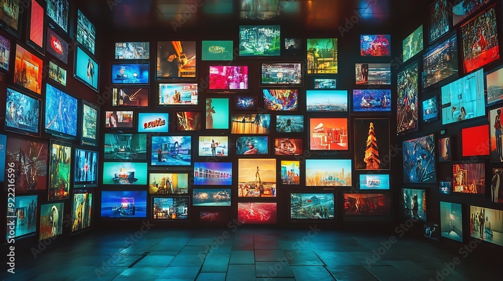 Wall of Screens: A Digital Collage of Modernity Wall of Screens: A Digital Collage of Modernity