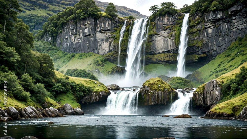 Obraz premium waterfall in the mountains