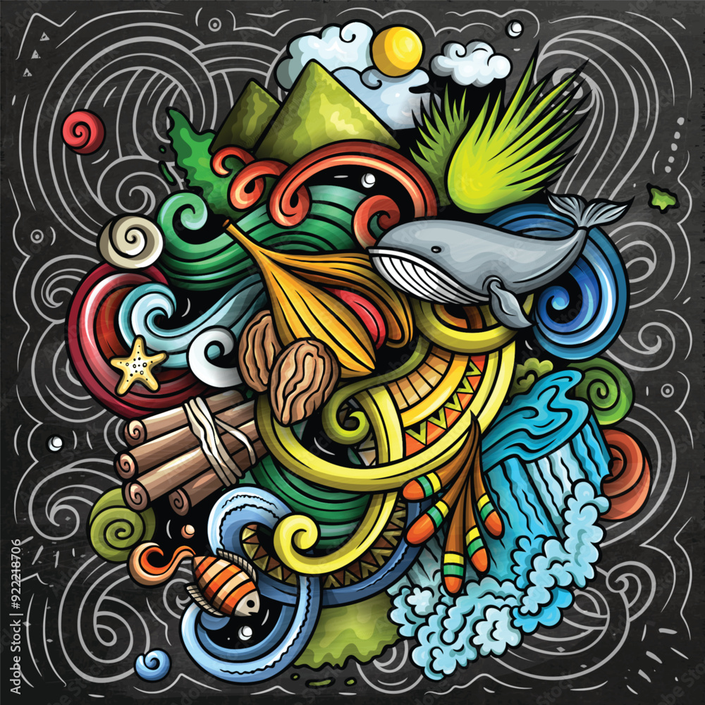 Grenada cartoon doodle illustration. Funny local design. Grenada cartoon doodle illustration. Funny local design.