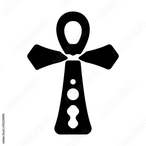 A filled style icon of ankh 