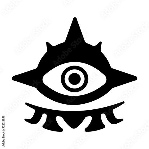 A filled style icon of shaman eye 