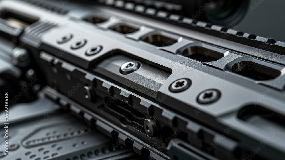 A close-up of a gun’s magazine well and magazine release, highlighting the functionality and design of these components in a modern firearm A close-up of a gun’s magazine well and magazine release, highlighting the functionality and design of these components in a modern firearm