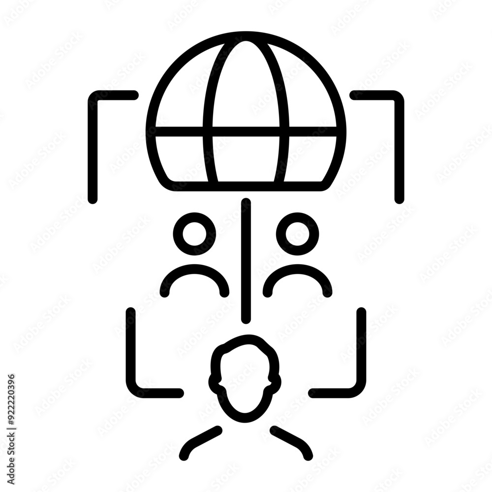 Public relations icon designed in line style Public relations icon designed in line style