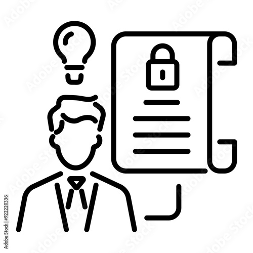 A line style icon of patent 