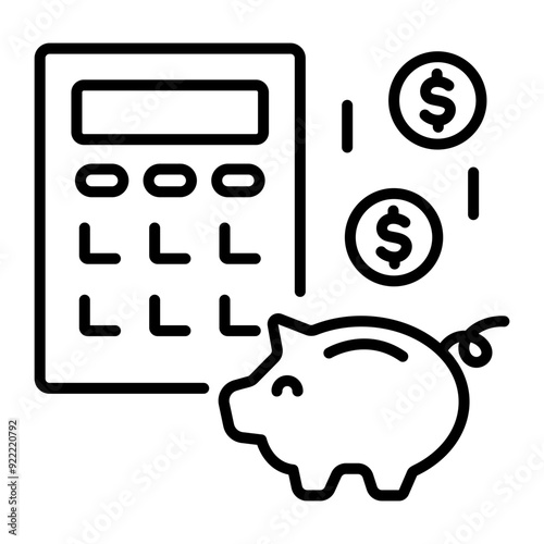 An outline style icon of online funding 