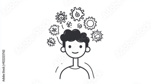 Positive Thinking Illustrated Gears of the Mind in Motion