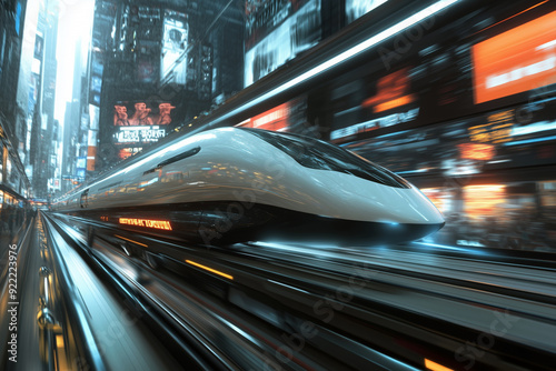 fast moving train