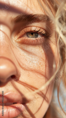 close up portrait of woman face