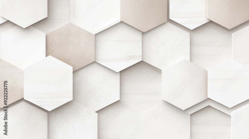 Subtle hexagon layers, transparent and softly blended, creating a harmonious visual texture, with gentle, calming colors