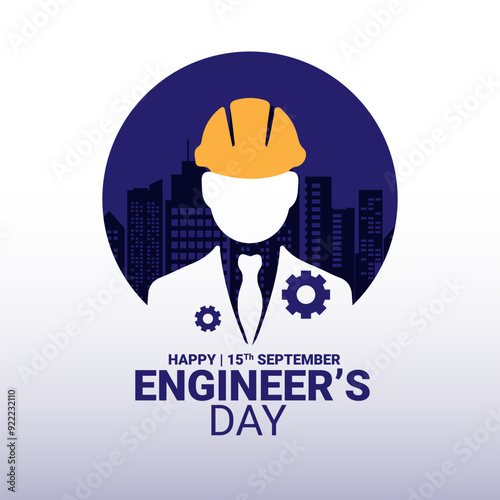 Engineers' Day in India is celebrated on September 15, Vector illustration creative design banner poster social media design for Engineer's Day. happy Labour Day or International Workers Day May Day 
