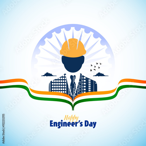 Engineers' Day in India is celebrated on September 15, Vector illustration creative design banner poster social media design for Engineer's Day. happy Labour Day or International Workers Day May Day 