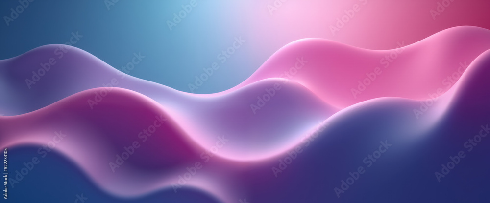 Abstract 3D Background with Smooth Pink and Purple Waves and Gradient Abstract 3D Background with Smooth Pink and Purple Waves and Gradient