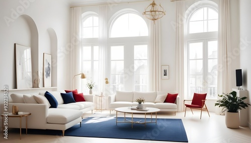 Photo interior modern design room 3d illustration