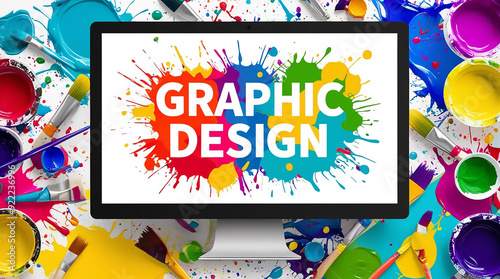 Creative Services  Creative Design Services laptop desktop colourful design splash Graphic Designing
