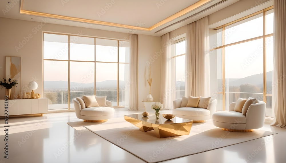 Photo interior modern design room 3d illustration Photo interior modern design room 3d illustration