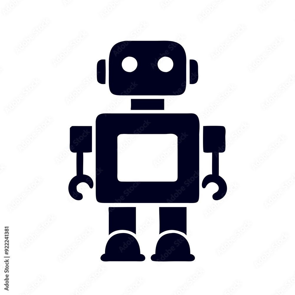 robot with a sign robot with a sign