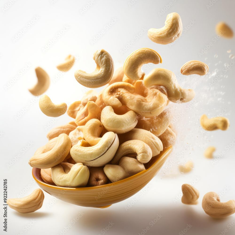 Cashew nut in the air