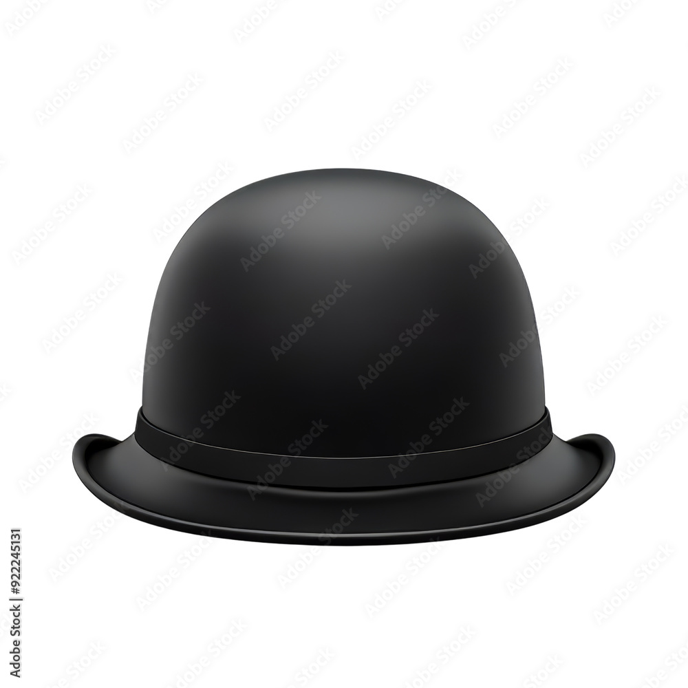 Isolated Black Bowler Hat with No Background or Context. Isolated Black Bowler Hat with No Background or Context.