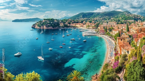 Villefranche sur Mer between Nice and Monaco on the French Riviera, Cote d Azur, France photo