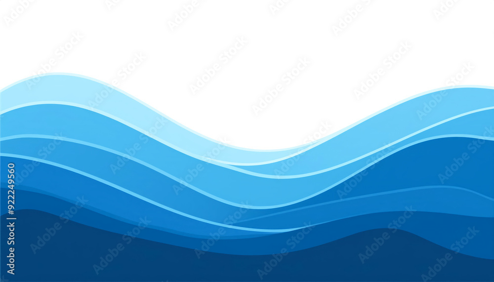 Blue river ocean wave layer background illustration Blue river ocean wave layer background illustration