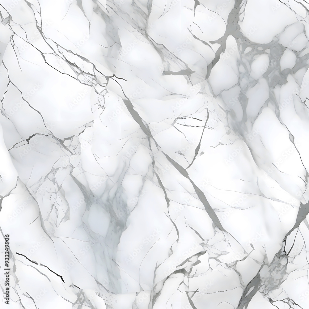 Fototapeta premium Seamless Marble Granite White and Silver Gray Panorama Background Wall Surface Black Pattern Texture Tile Background for Home Floor and Wall Decor. High-Quality Seamless Marble Tiles Design.