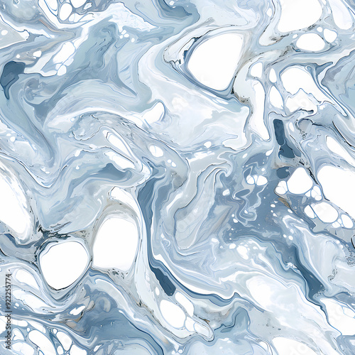 Seamless Liquid Fluid Marble of Milk White and Gray, Silver Wave With Golden Glitch Texture Tile Background for Packaging, Banner, Decor, Wrap, Fashion, Accessories, Web, and Social Media