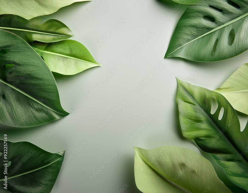 Light background with leaves