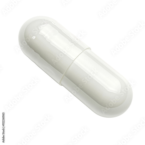 Isolated Transparent Doxycycline Capsule Without Background. photo