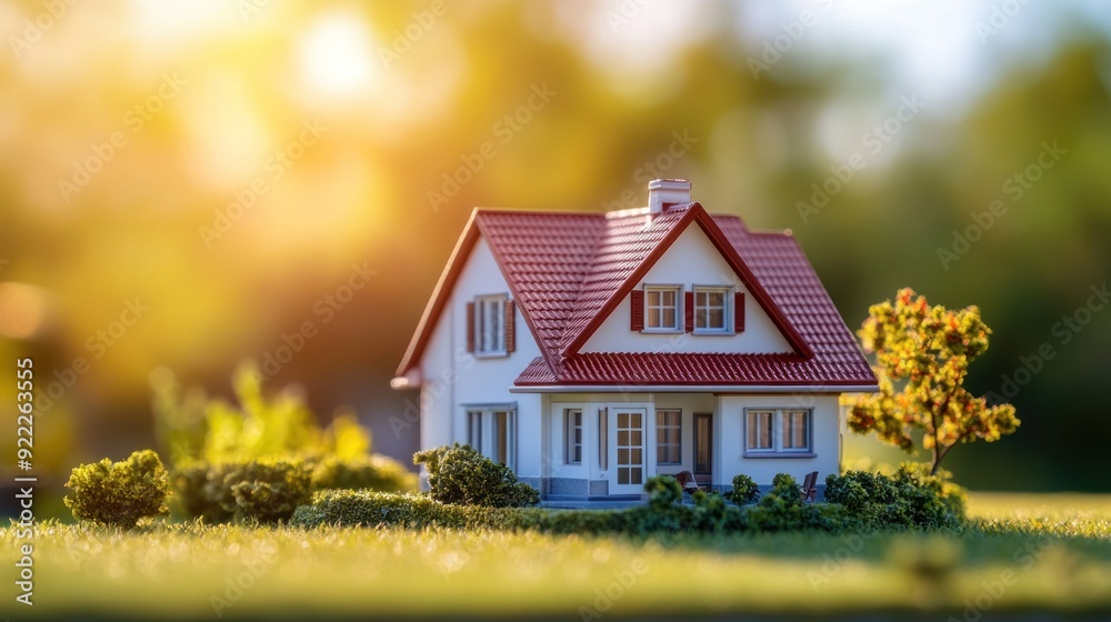 Dream Home Miniature in a Sunny Setting Dream Home Miniature in a Sunny Setting