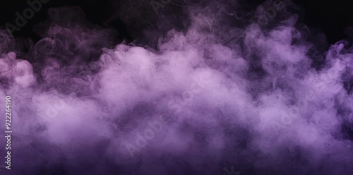 Decorative Purple Smoke effect isolated on transparent background for decoration.