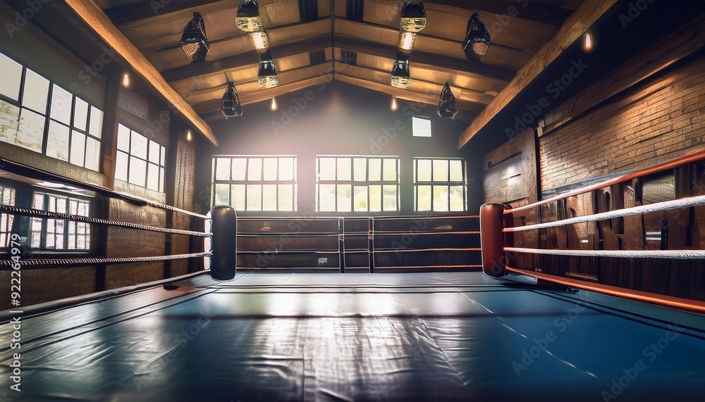 Fototapeta premium Boxing gym offering private lessons.