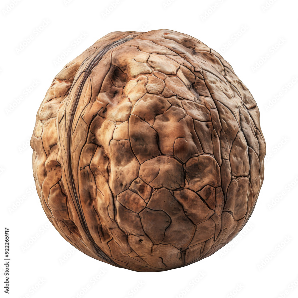 Close-up of a Cracked Walnut Shell Close-up of a Cracked Walnut Shell