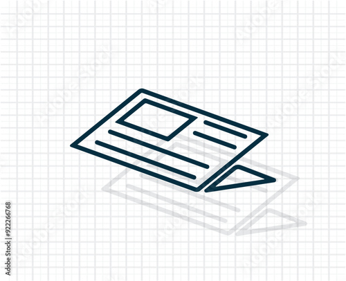 Vector dark color icon with shadow on light checkered background